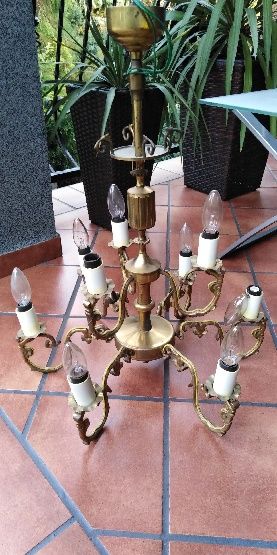 Żyrandol Lampa Mosiężna Wisząca mosiężny