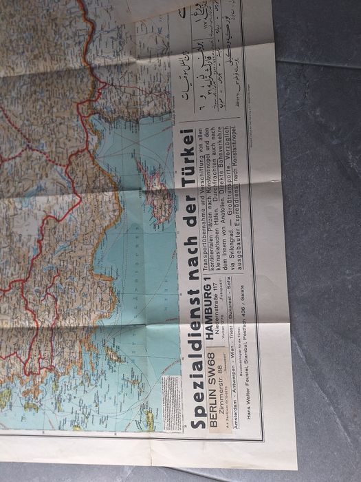 Dwie stare mapy Turcja Międzynarodowa Spedycja