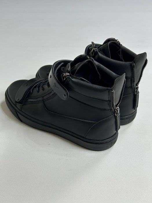 Giuseppe Zanotti Coby кросівки кеди чорні кроссовки шкіряні 43 42 41