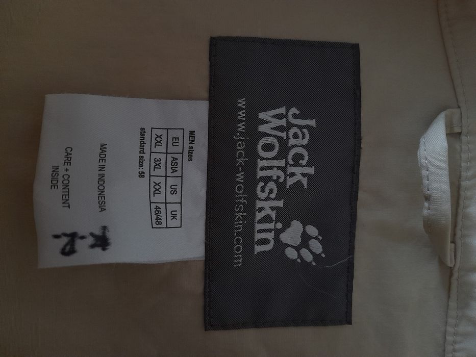 Оригинал Jack Wolfskin ветровка 100% хлопок с пропиткой XXL