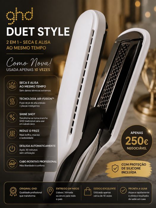 GHD Duet Style White – Como Nova | Apenas 10 utilizações | 250 €