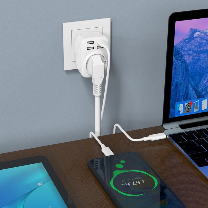 5-w-1 Adapter Podróżny UK, Irlandia, Dubaj, Malezja, i inne