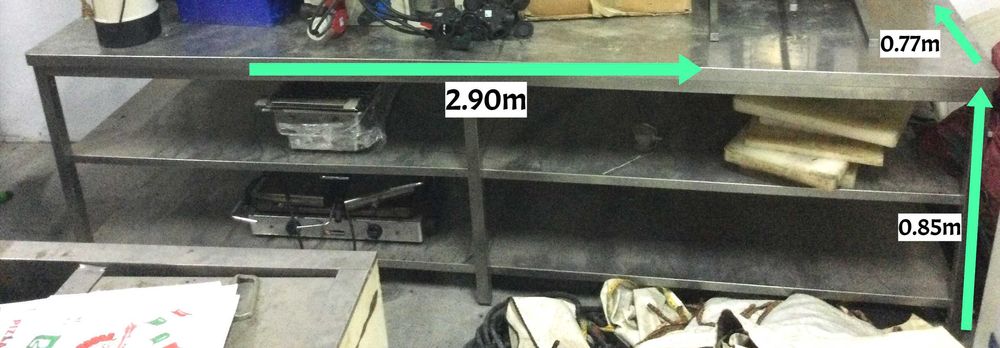 Bancada em Inox S/ Cuba - Em ótimas condições