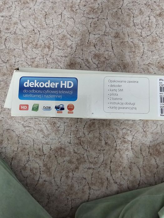 Dekoder HD do odbioru cyfrowej telewizji