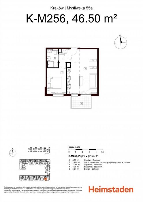2-pok | 46 m2 | Balkon | Bez prowizji!