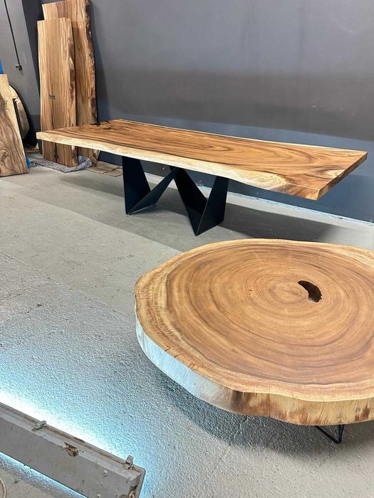Stół  drewniany monolit Suar unikat 280cm