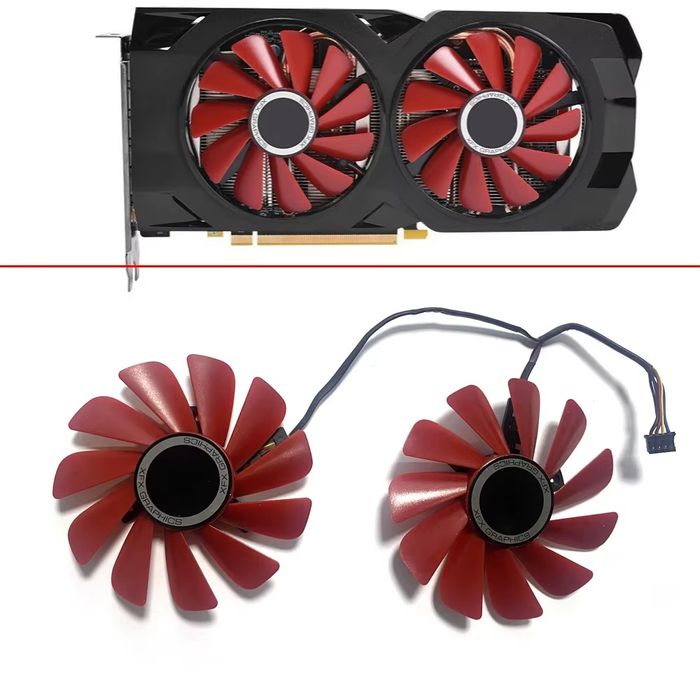 Пара нових кулерів (комплект з рамкою) для RX470 RX570 85mm