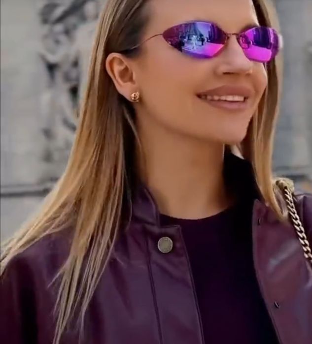 Сонцезахисні окуляри Balenciaga з фіолетовий лінзами колекція 2025