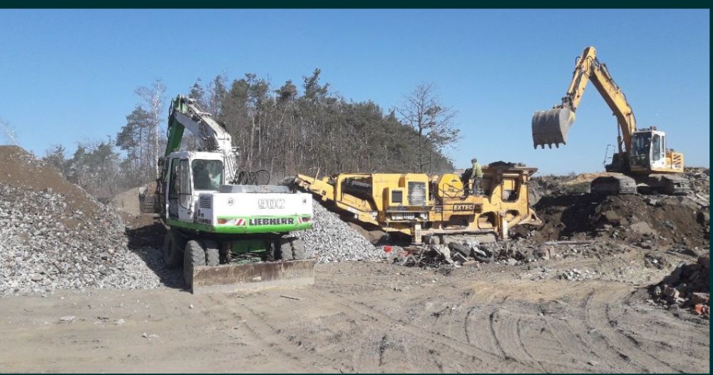 Rozbiórki, wyburzenia, kruszenie betonu, usługi sprzętem budowlanym