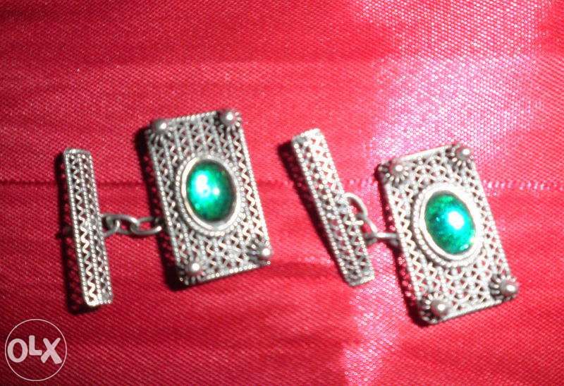 Botões de Punho em PRATA Vintage