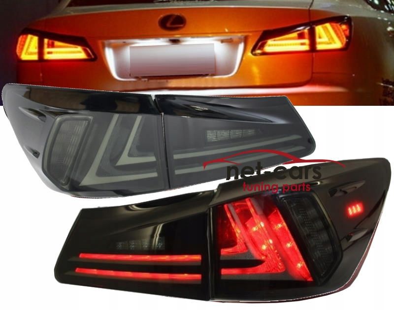 Lampy tylne tył LEXUS IS 250 XE20 06- 12 FULL LED Czarne dymione