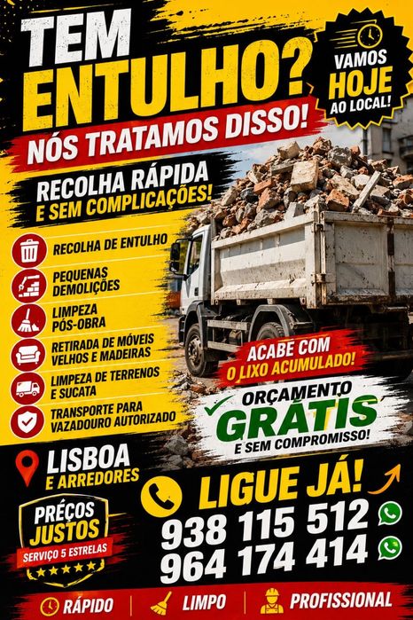 Recolha de Entulho, Móveis e Limpezas – Lisboa e Arredores