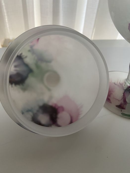 Bombonierka w stylu RUEVEN GLASS – Szkło Satynowane, Unikat Vintage (26,5 cm)