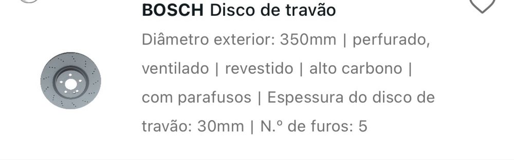 Discos travao  mercedes Amg o par