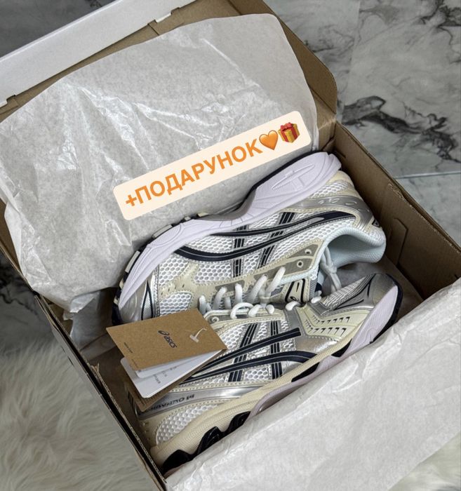 ОРИГІНАЛЬНА КОРОБКА‼️ ASICS Gel-Kayano 14 White / Midnight (Білі / Темно-сині) кросівки ASICS Kayano 14 чоловічі жіночі, asics gel kayano ,асікс гель