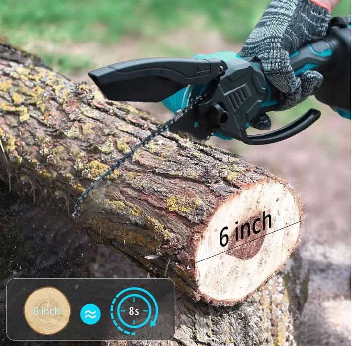 Piła Elektryczna 6 Cali 40000RPM Mini Piła Łańcuchowa do Ogrodu