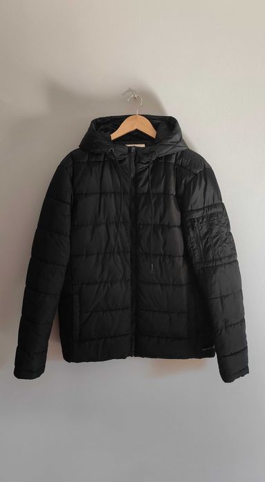 Pikowana kurtka przejściowa czarna - L