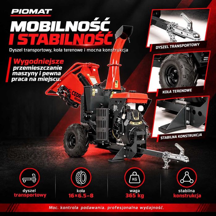 Cedrus CEDRB05PRO-HE-V rębak 12 cm podajnik hydrauliczny 2 cylindry