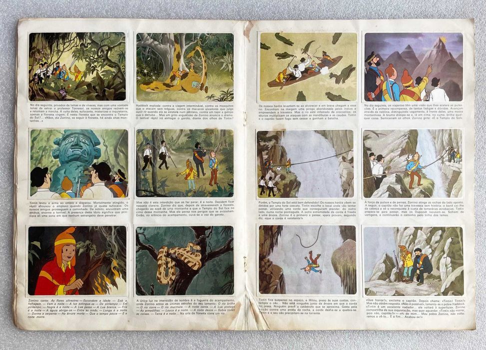 Caderneta Completa ~ "TINTIN e o TEMPLO do SOL" ~ Royal 1970 ~ #RARA#