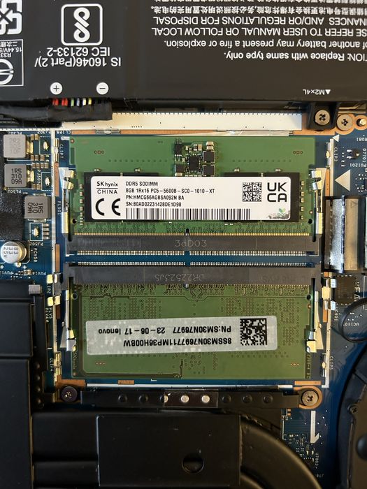RAM do laptopa 16GB 5600Mhz CL40