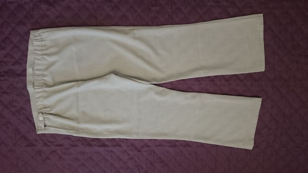 jasne beżowe spodnie ciążowe 42/44