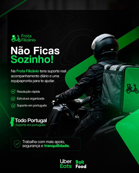 Ativamos Conta Uber Eats e Bolt Food em Lisboa