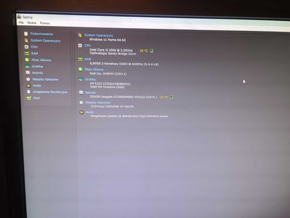 Komputer DELL Optiplex 990 Windows 11