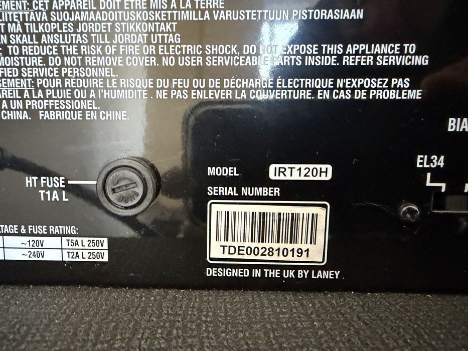 Laney Ironheart 120W - Cabeça a Valvulas com som brutal