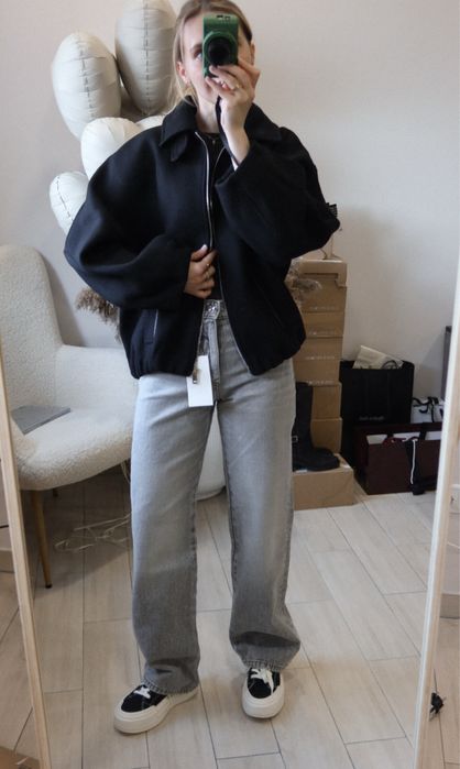 Бомбер вовняний Zara, XS, M