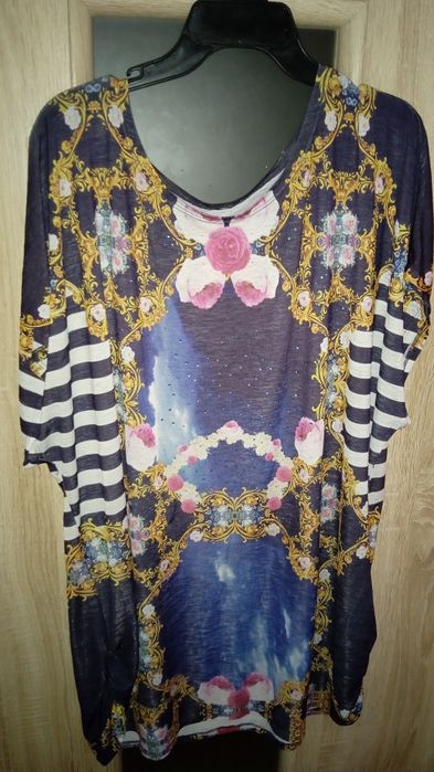 Przepiękna tunika bluzka rozmiar plus size 52
