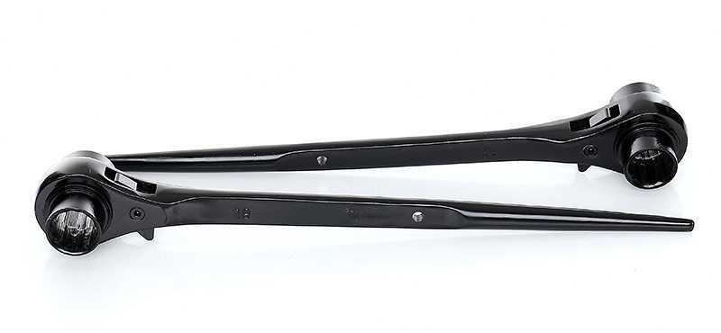 Klucz monterski do rusztowań 19x22mm z grzechotką klucz do rusztowań