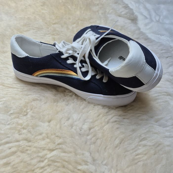 Buty meskie 37,5  Sneakers Granatowe tecza