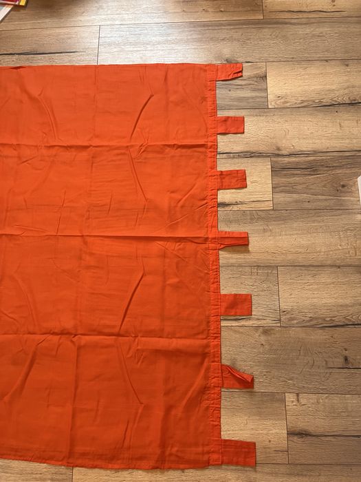 Cortina Laranja Tijolo com Presilhas 135x220cm Quarto Sala Casa