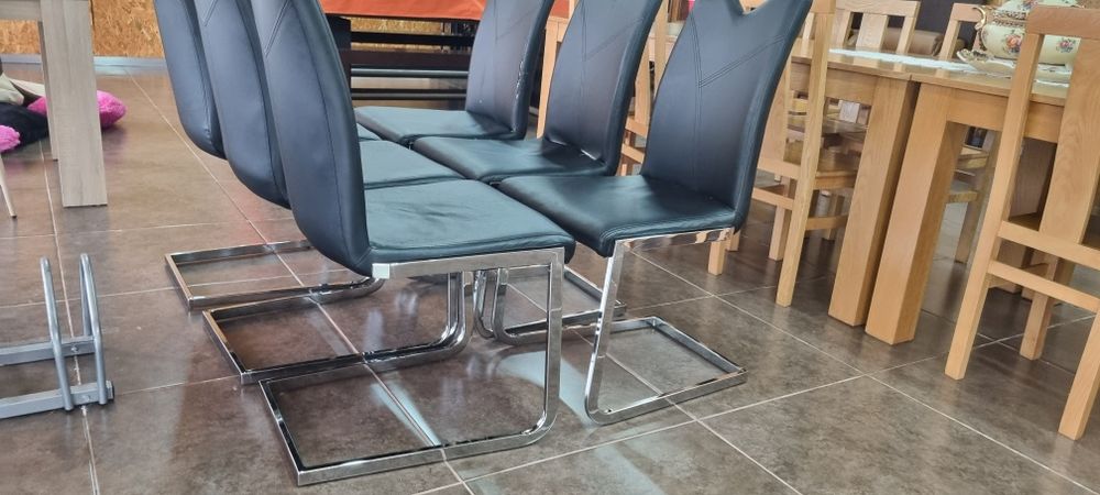 Conjunto de 6 Cadeiras em pele