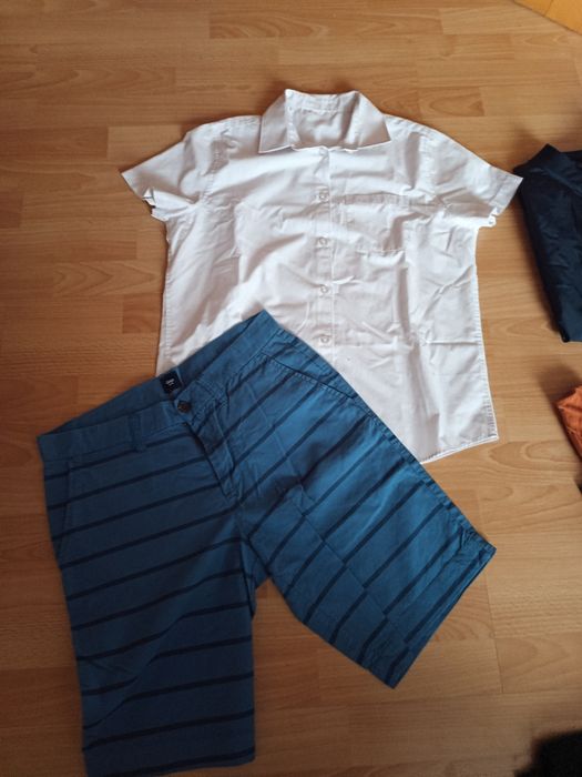 Zestaw ubrań 158 Nowa kurtka wiosenma i 2 nowe bluzki Minecraft+ używa