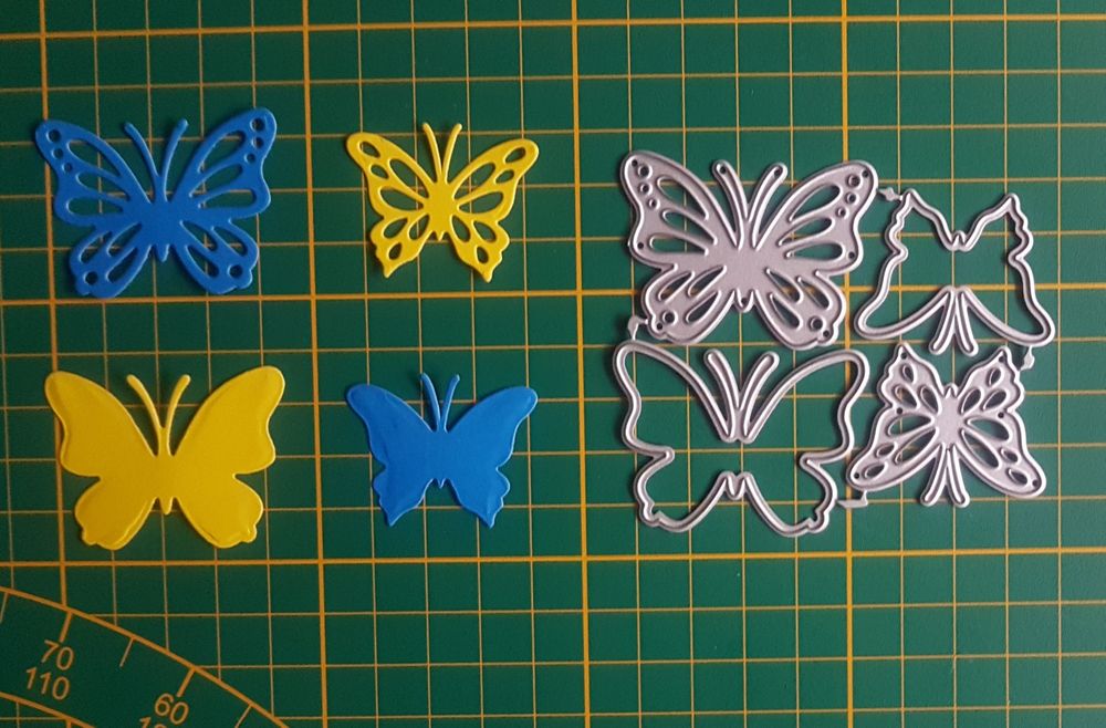 Motyl motyle wzornik wykrojnik scrapbooking zestaw big sizzix