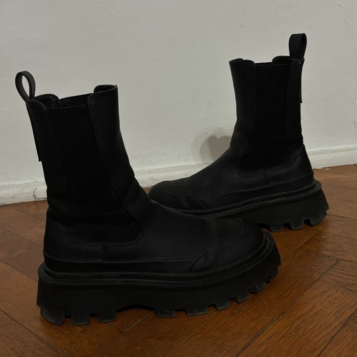 Buty Juicy Couture czarne sztyblety botki