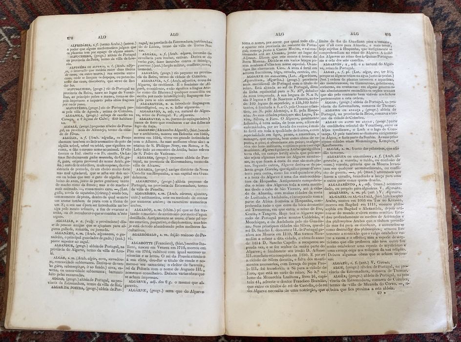 Coleção Completa (4 Vols) - Novo Diccionario da Lingua Portuguesa (1850-1853 / 2.ª Edição) - Eduardo de Faria (Séc. XIX)