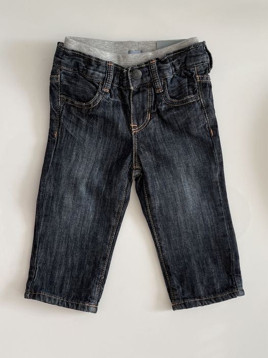 Ciemne jeansy dziecięce z podszewką BabyGap 6-12M