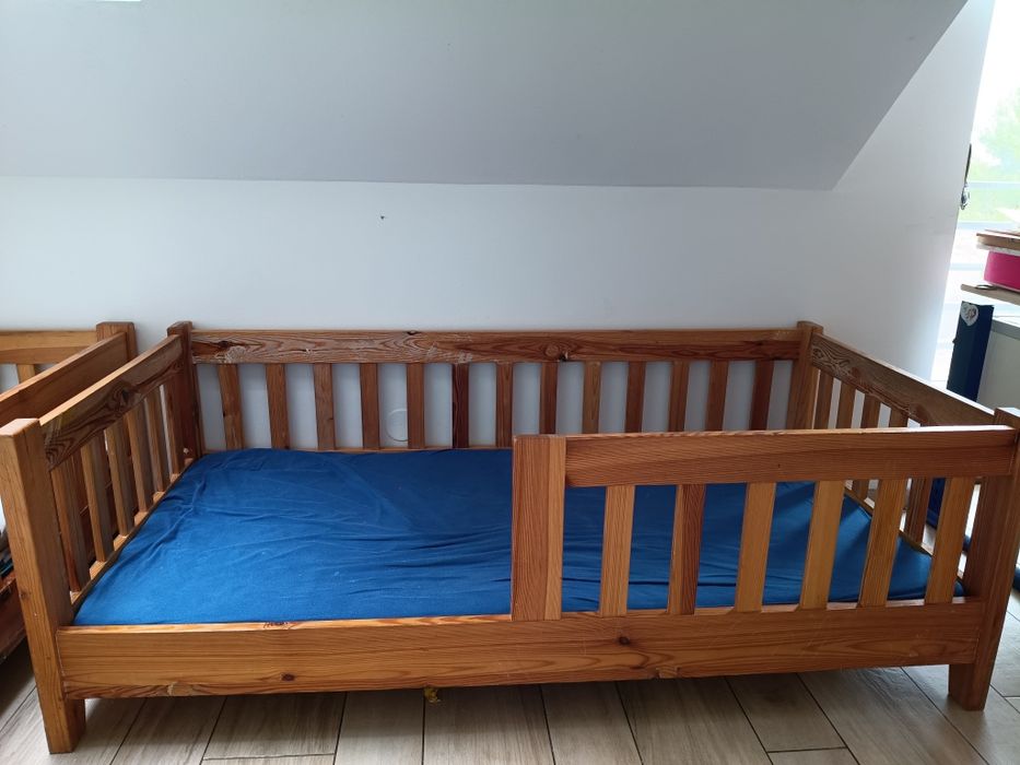 Łóżko dziecięce z drewna sosnowego 80x160 2 szt.