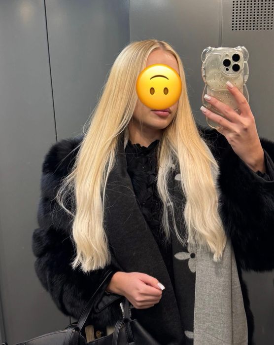 Włosy naturalne blond 55cm premium