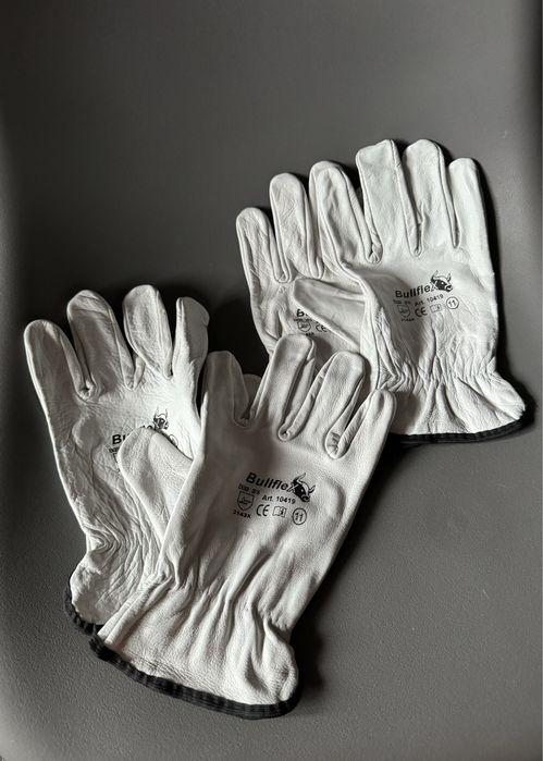 Рабочие перчатки BULLFLE из козьей кожи. Робочі перчаткі зі шкіри.