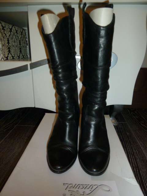 czarne kozaki Lizard r.35 skóra naturalna