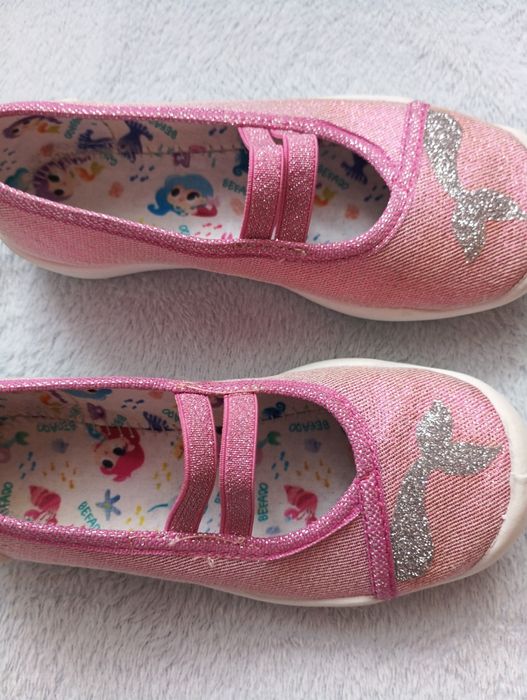 Kapcie dla dziewczynki dziewczęce różowe błyszczące Befado 26 wkł 16