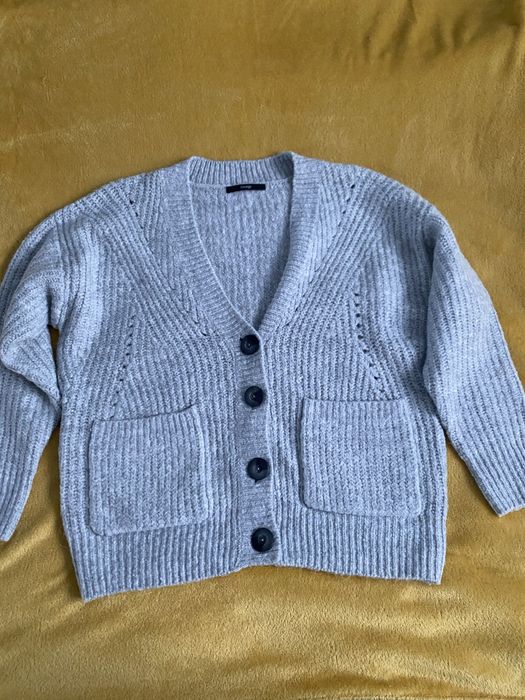 Sweter M szary rozpinany