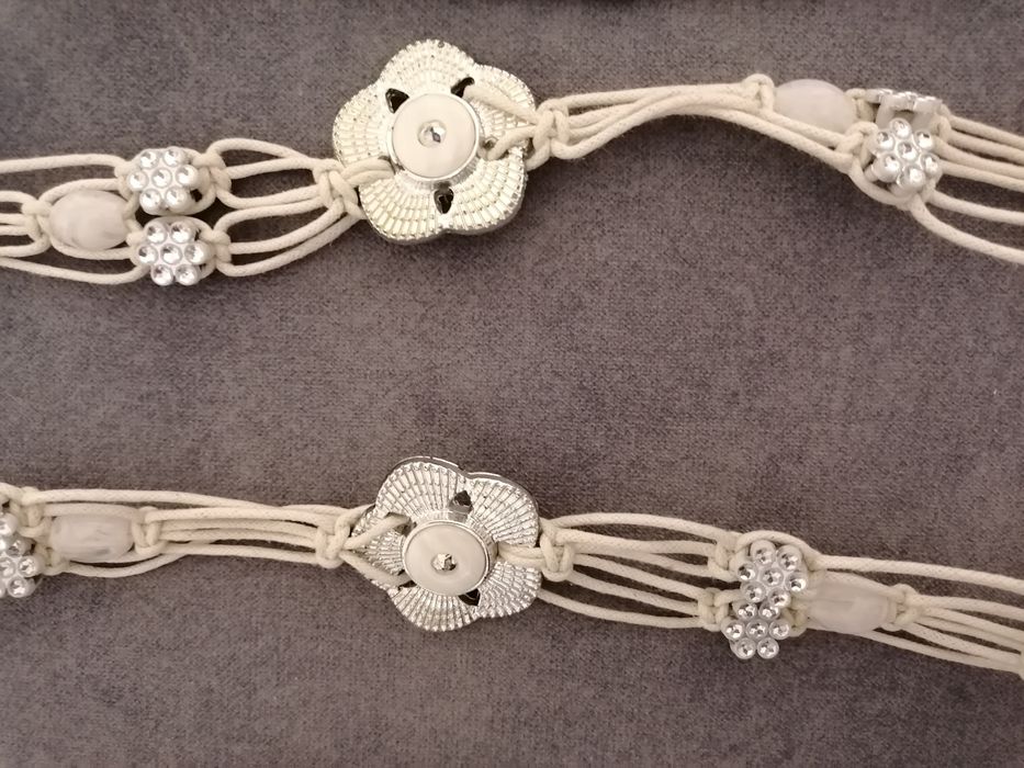Pasek ozdobny sznurkowy/ pleciony ze sznurka, Boho, Vintage