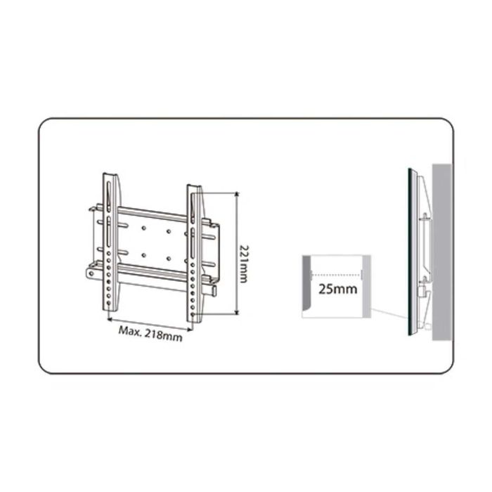 Suporte LCD DAXIS 37Kg 23"-37" vesa 200x200 SV0173