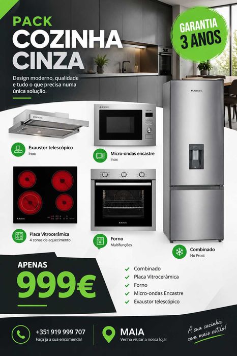 Pack cozinha cinza
