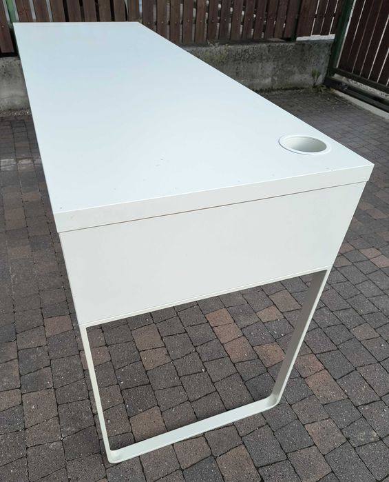 biurko MICKE - ikea białe 142x50x75 używane