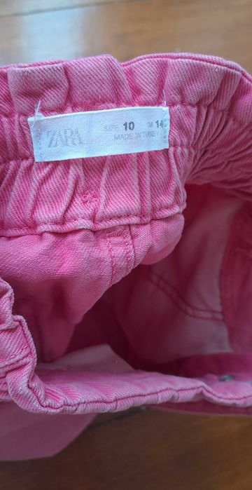 Calções rosa Zara 10 anos